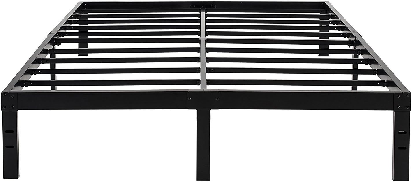 45MinST 14 Inch Reinforced Platform Bed Frame/3500lbs Heavy Duty/Easy Assembly Mattress Foundation/Steel Slat/Noise Free/No Box Spring Needed, King