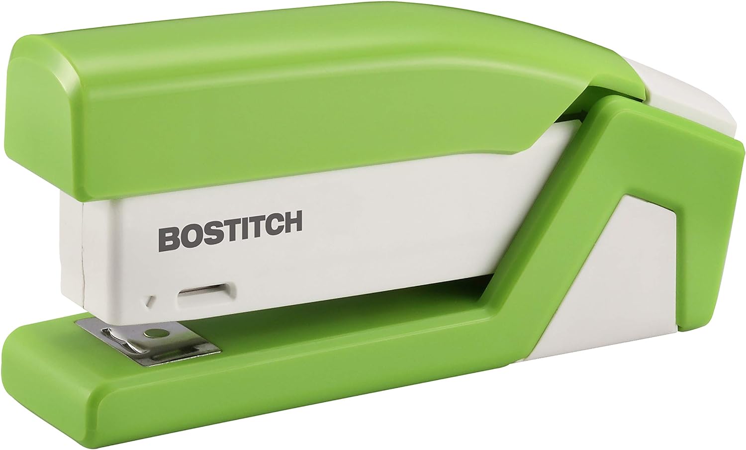 Bostitch InJoy Compact Stapler, 20 Sheet Capacity, Reduced Effort, Jam-Free, Green/White