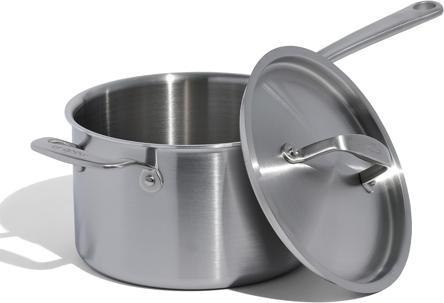 Made In Cookware - 4 Quart Stainless Steel Saucepan with Lid - 5 Ply Stainless Clad Sauce Pan - Professional Cookware - Made in Italy - Induction Compatible