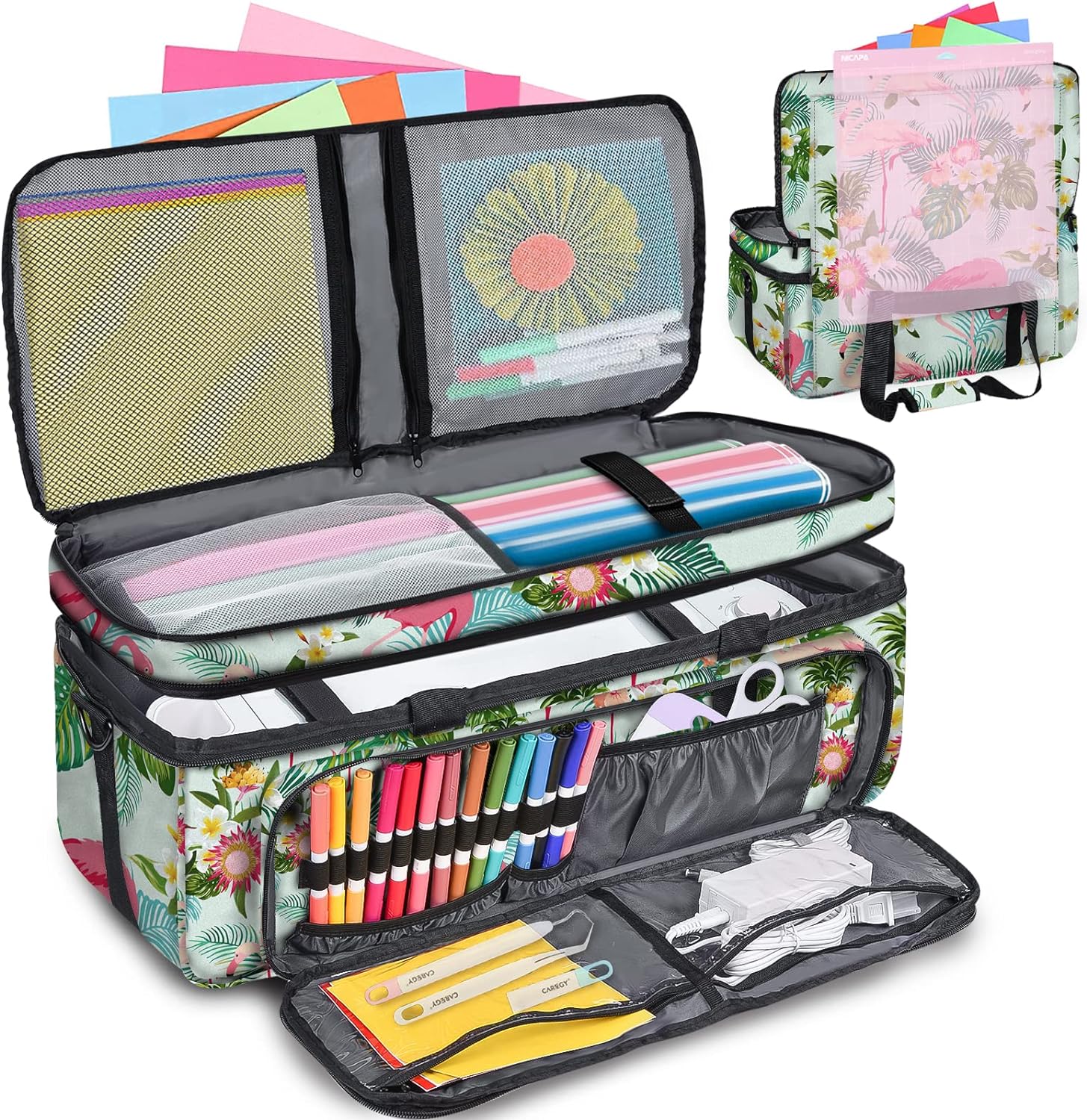 IMAGINING Carrying Case for Cricut Maker, Cricut Bag for Cricut Machine with Cover Compatible with Cricut Explore Air, Air 2, Maker, Maker 3, Organization and Storage Bags, Cricut Accessories