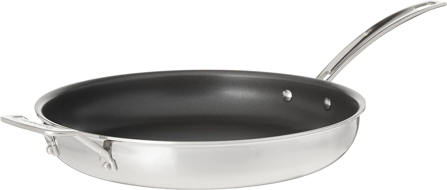 Cuisinart MultiClad Pro 12 w/Helper Handle Skillet, Inch, Non Stick Stainless Steel