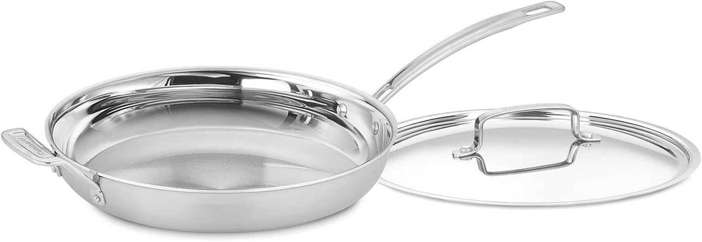 Cuisinart MCP22-30HCN MultiClad Pro Skillet with Helper and Cover, 12-Inch