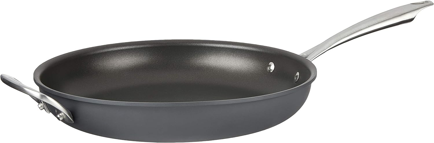 Cuisinart Dishwasher Safe Hard-Anodized 12-Inch Open Skillet with Helper Handle