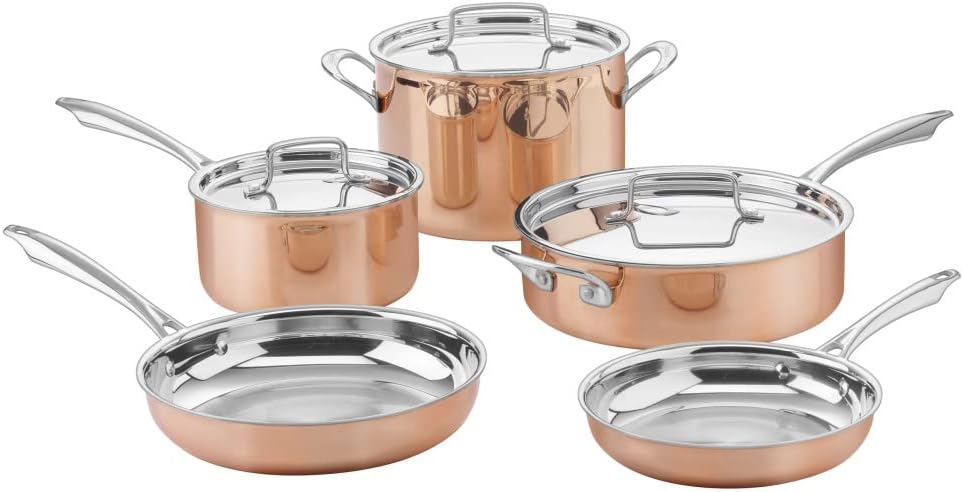 Cuisinart - CTPP-8 Cuisinart Copper Collection Cookware Set, Medium