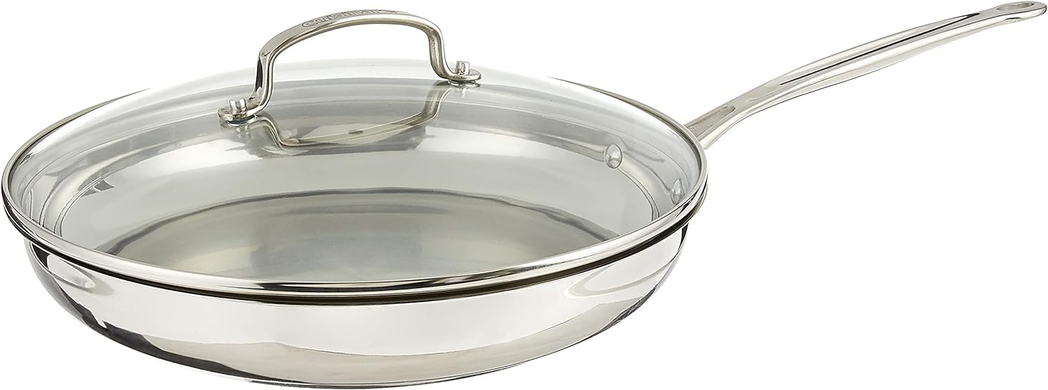 Cuisinart 12 Inch Skillet with Glass Cover, Chef' Classic Collection, 722-30G