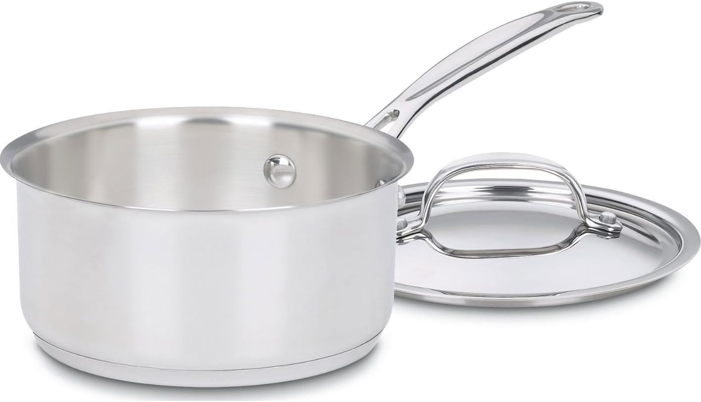 Cuisinart 1 Quart Saucepan w/Cover, Chef' Classic Stainless Steel Cookware Collection, 719-14