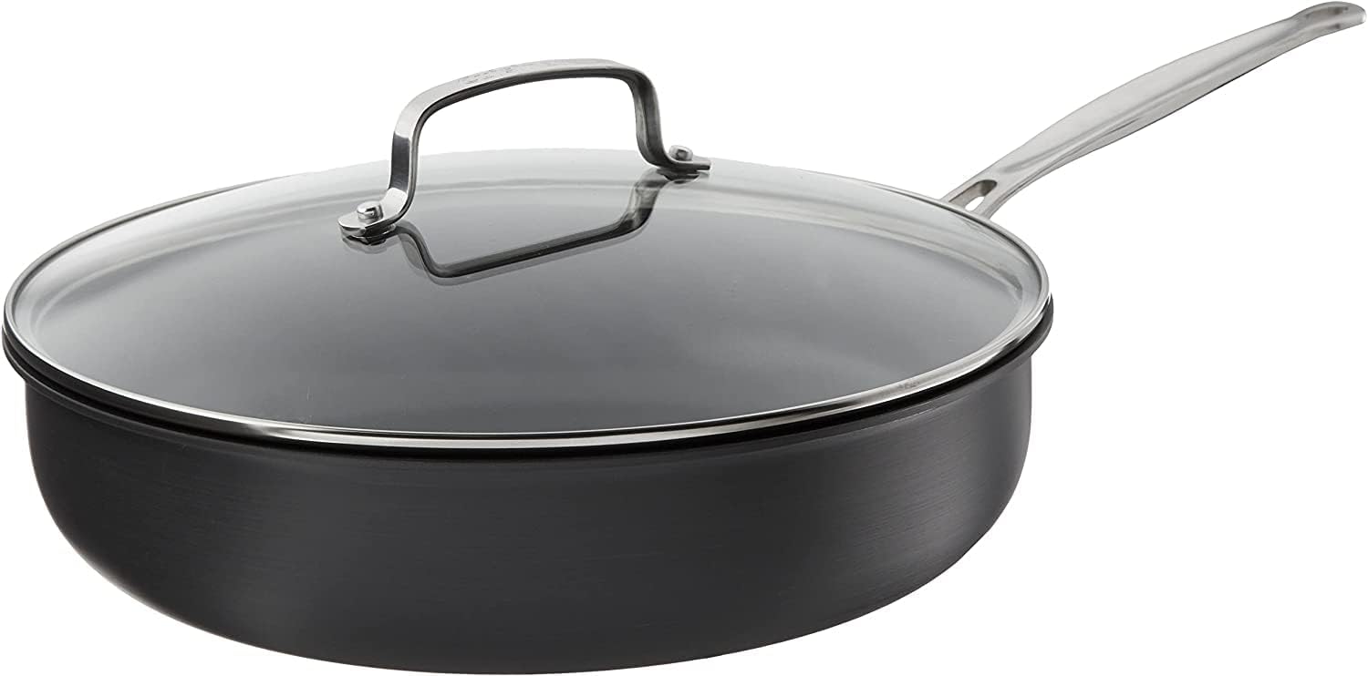 Cuisinart 12-Inch Deep Fry Pan w/Cover, Chef' Classic Nonstick Hard Anodized Collection, 622-30DFP1