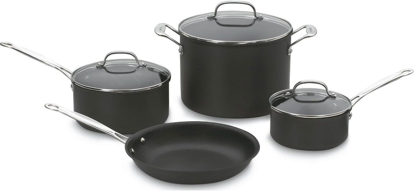 Cuisinart 66-7P1 Chef' Classic Nonstick Hard-Anodized 7-Piece Cookware Set