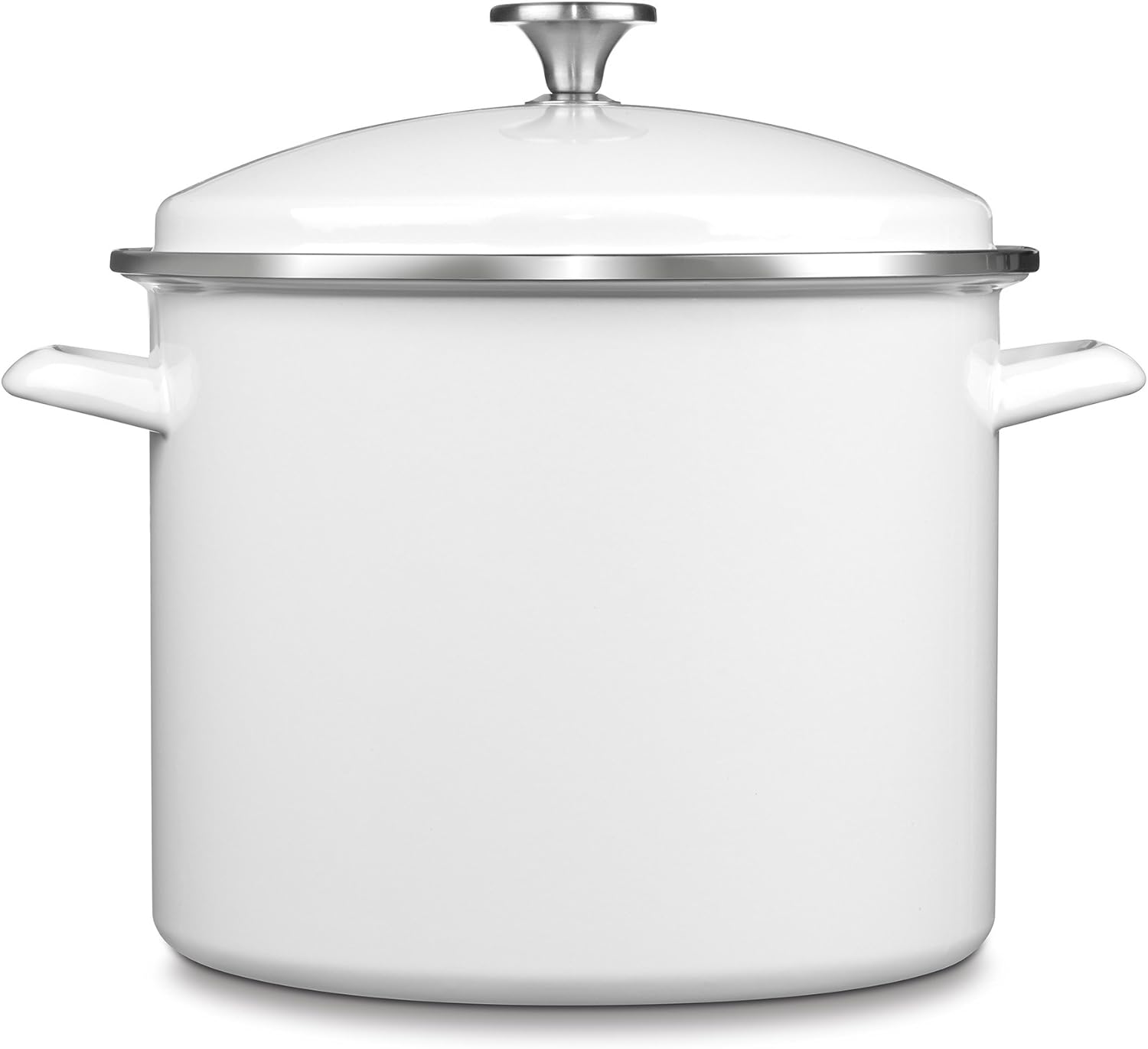 Cuisinart Chef' Classic Enamel on Steel Stockpot with Cover, 12-Quart, White