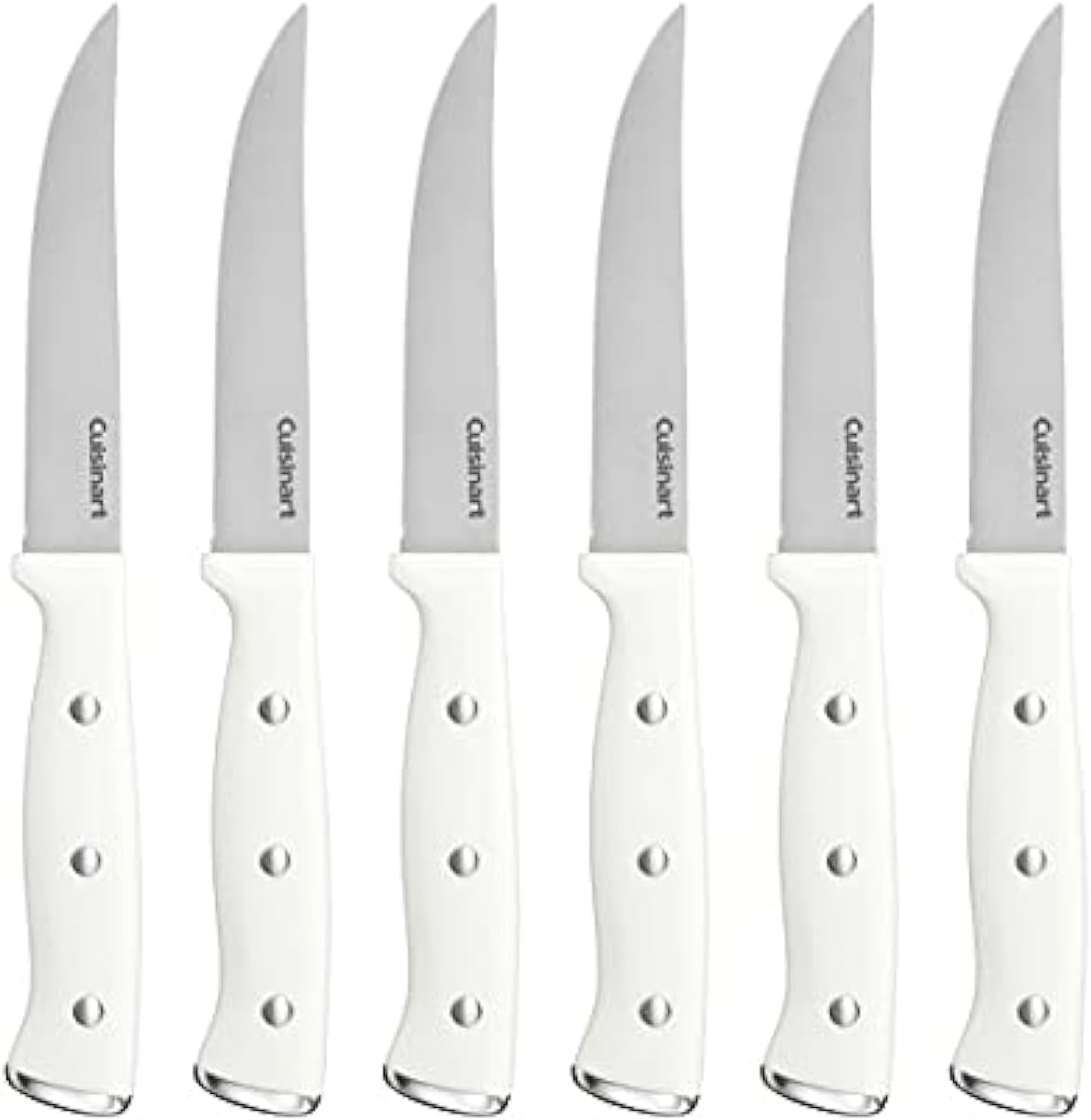 Cuisinart C77WTR-6PSK White Triple Rivet Steak Knife Set, 6 pc