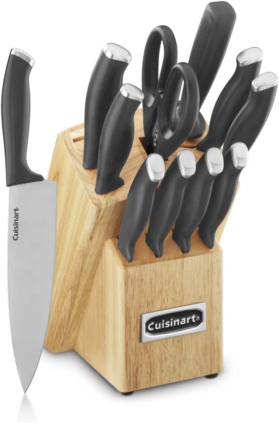 Cuisinart C77SSB-12P Color Pro Collection 12 Piece Knife Block Set, Black