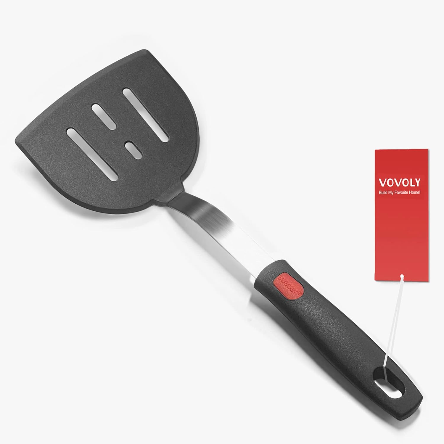 Silicone Flexible Pancake Spatula Turner with Lengthed Handle, Vovoly Spatulas Silicone Heat Resistant, Non Scratch,Great for Non Stick cookware