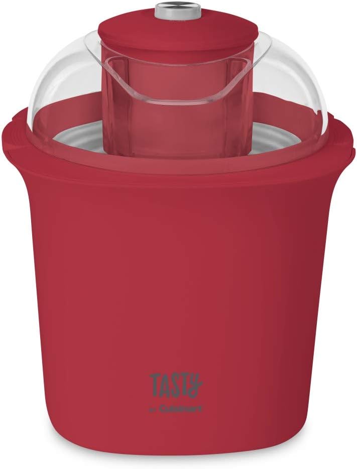 Tasty by Cuisinart ICM100TRD Ice Cream Maker, 8.71(L) x 8.71(W) x 10.49(H), Red