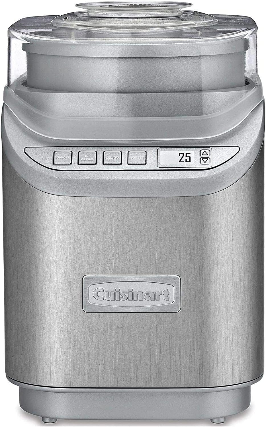 Cuisinart Ice Cream Maker Machine, 2 Quart, Cool Creations Frozen Yogurt, Gelato, Sorbet Maker, LCD Screen and Timer, Stainless Steel, ICE-70P1