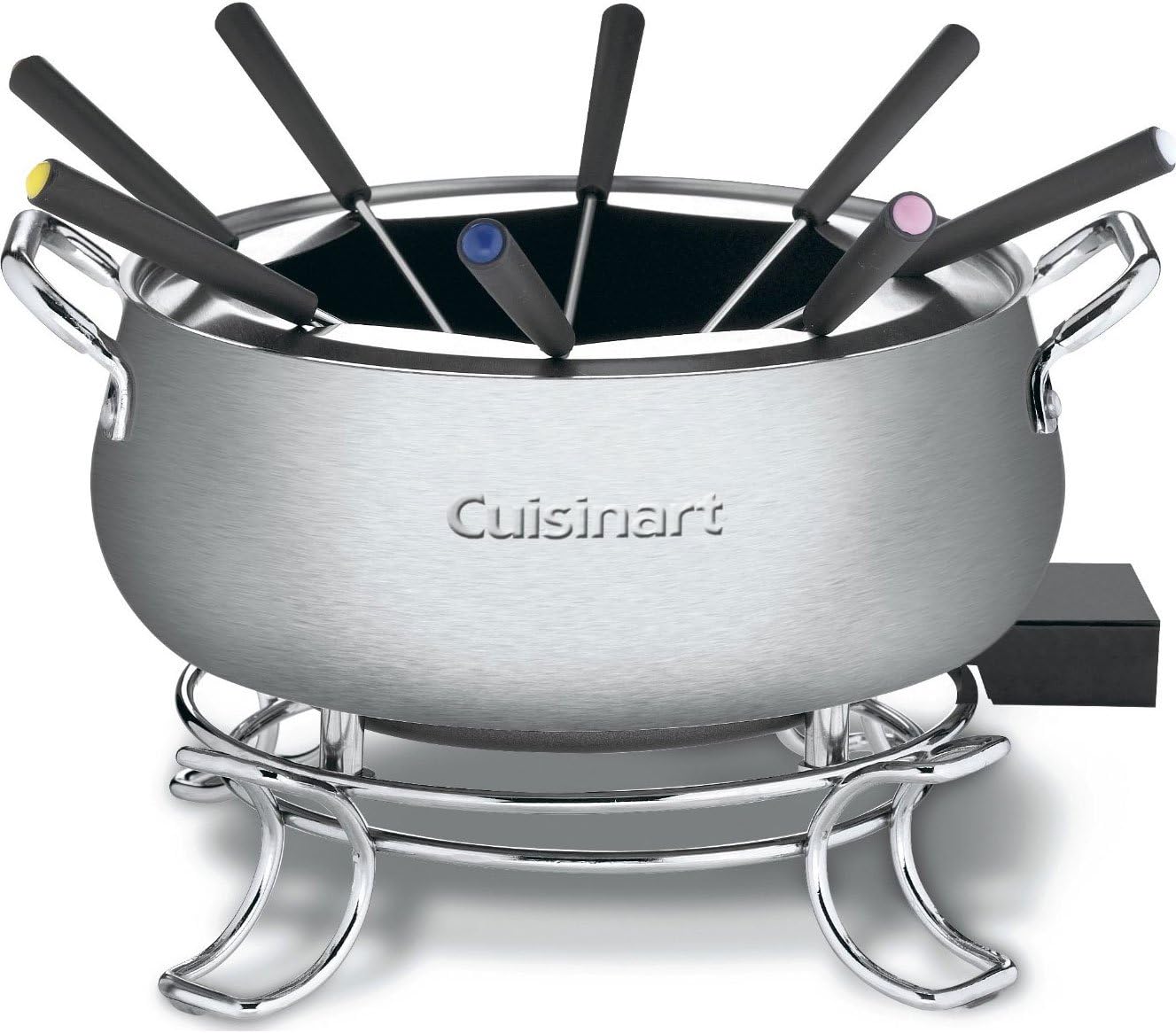 Cuisinart Fondue Pot, 3 Quart, For Chocolate, Cheese, Broth, Oil, Stainless Steel, CFO-3SSP1