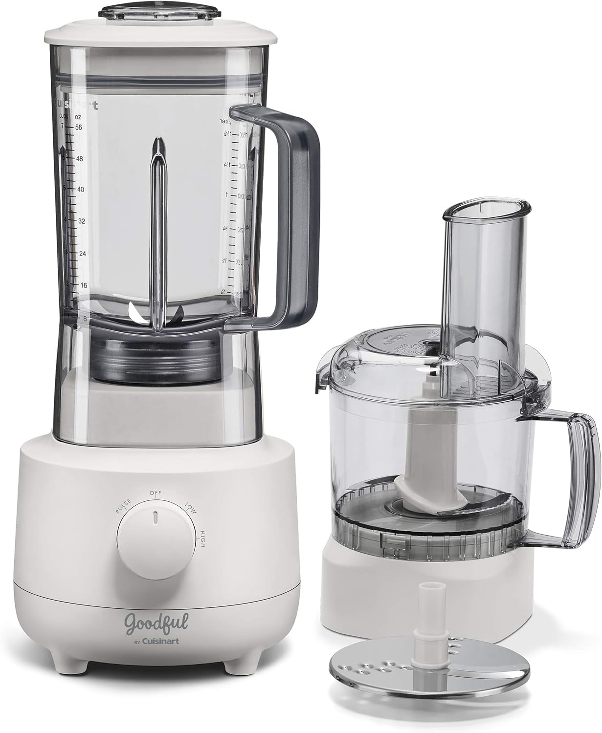 3 Cup Mini Food Processor and 56 Ounce Blender by Cuisinart, Blender for Shakes, Smoothies & More, White, BFP700GF (Small)