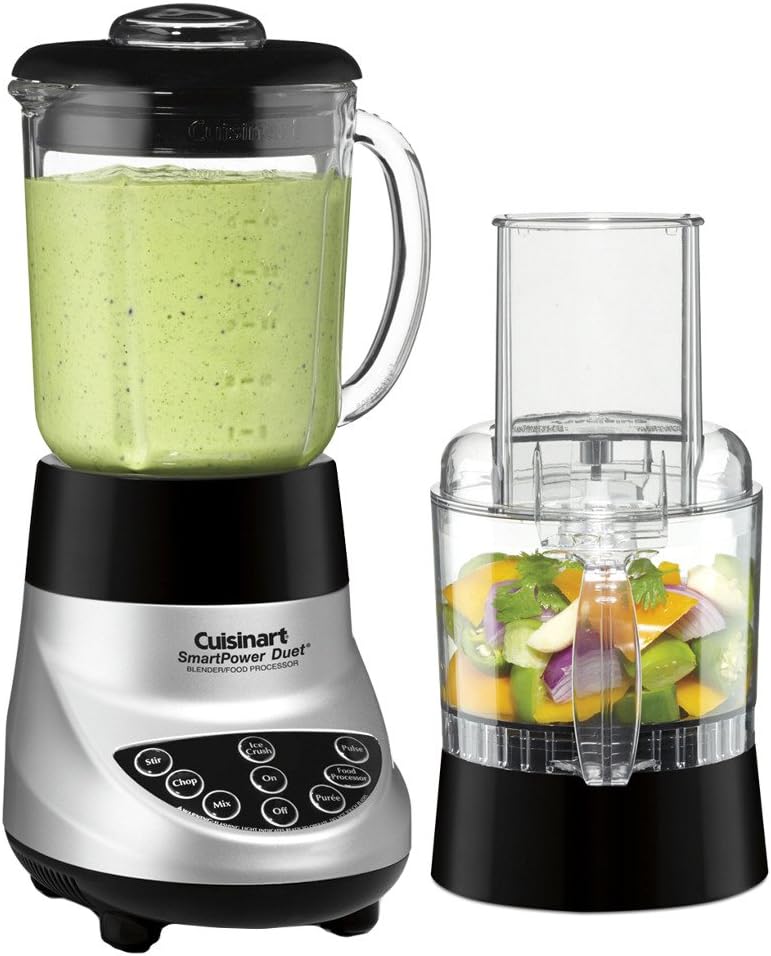 Cuisinart BFP-703BC Smart Power Duet Blender/Food Processor, Brushed Chrome, 3 cup, count of 6