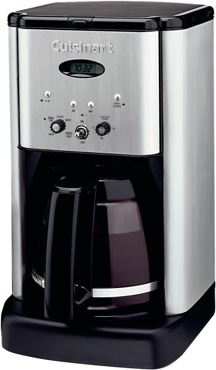 Cuisinart DCC-1200P1 Brew Central 12-Cup Programmable Coffeemaker Coffee Maker, Carafe, Brushed Chrome