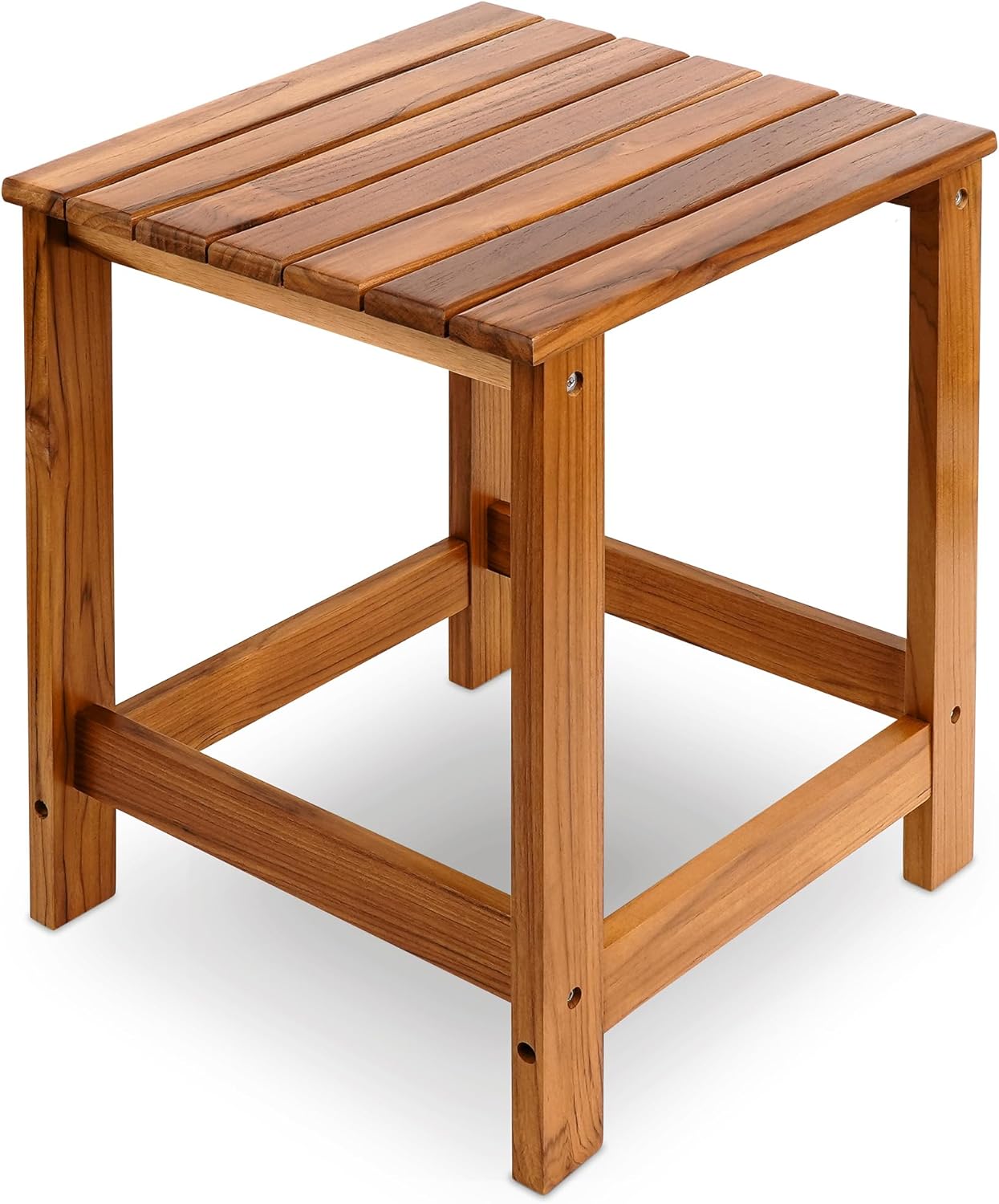 Utoplike Teak Outdoor Side Table for Patio, Pool Coffee Accent Table, Wood End Tables for Garden, Backyard, Bed, Living Room, Couch