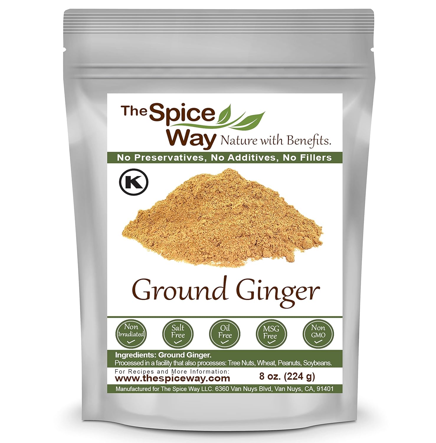 The Spice Way Ginger Powder- (8 oz) a pure dry ground powdered root