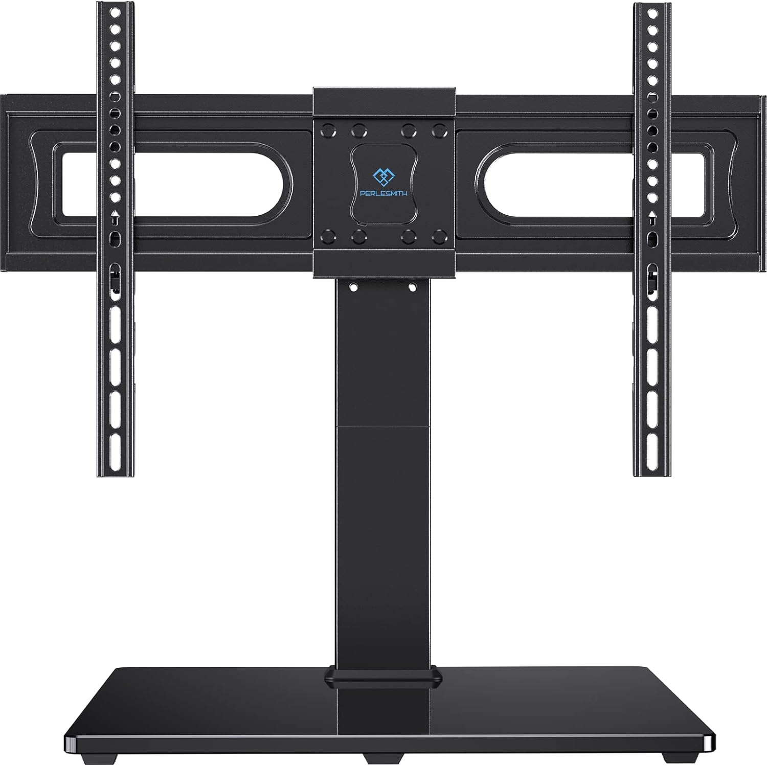 PERLESMITH Universal Swivel TV Stand Mount for 37-65,70,75 Inch LCD OLED Flat/Curved Screen TVs-Height Adjustable Table Top TV Stand/Base with Wire Management,VESA 600x400mm up to 88lbs,PSTVS18