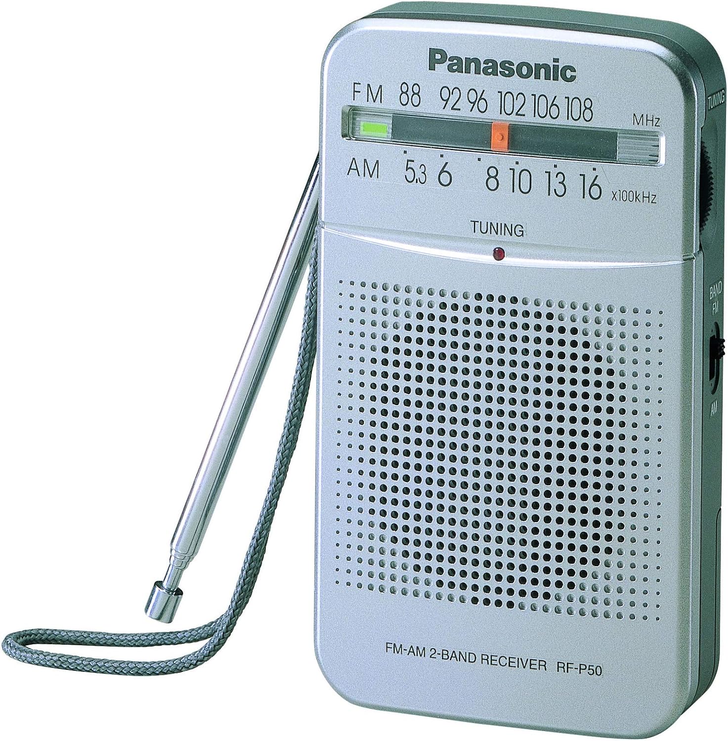 Panasonic RF-P50d Pocket AM/FM Radio Silver RF-P50D