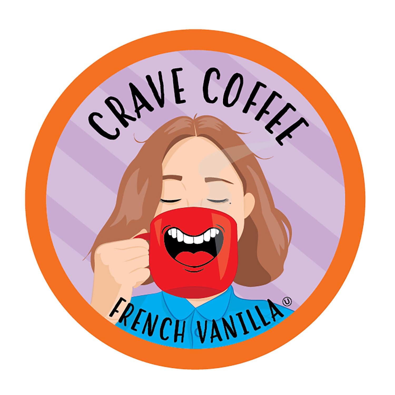 Crave Beverages Flavored Coffee Pods Compatible with 2 K-Cup Brewers, French Vanilla, 40 Count