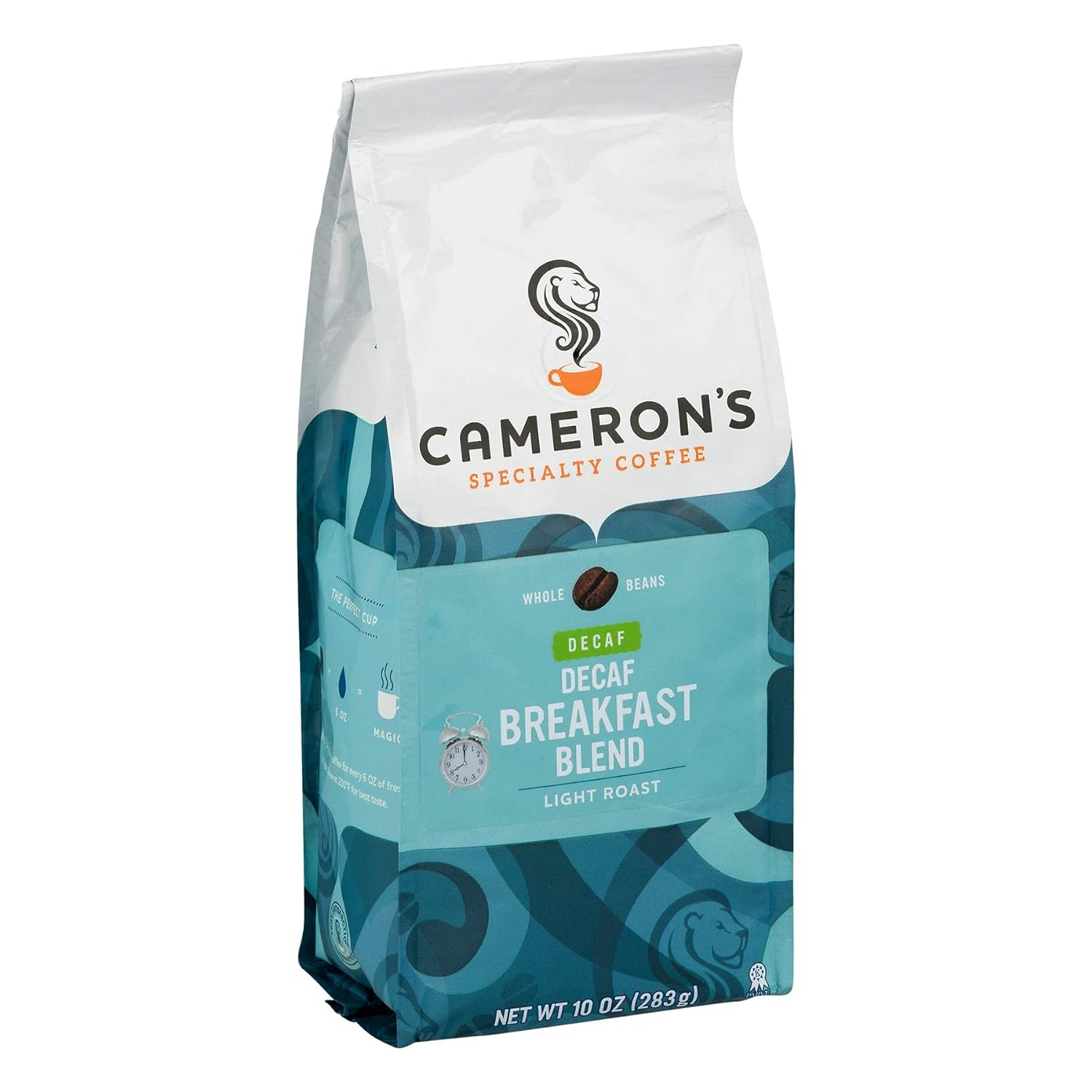 Cameron' Coffee Roasted Ground Coffee Bag, Decaf Breakfast Blend, 10 Ounce