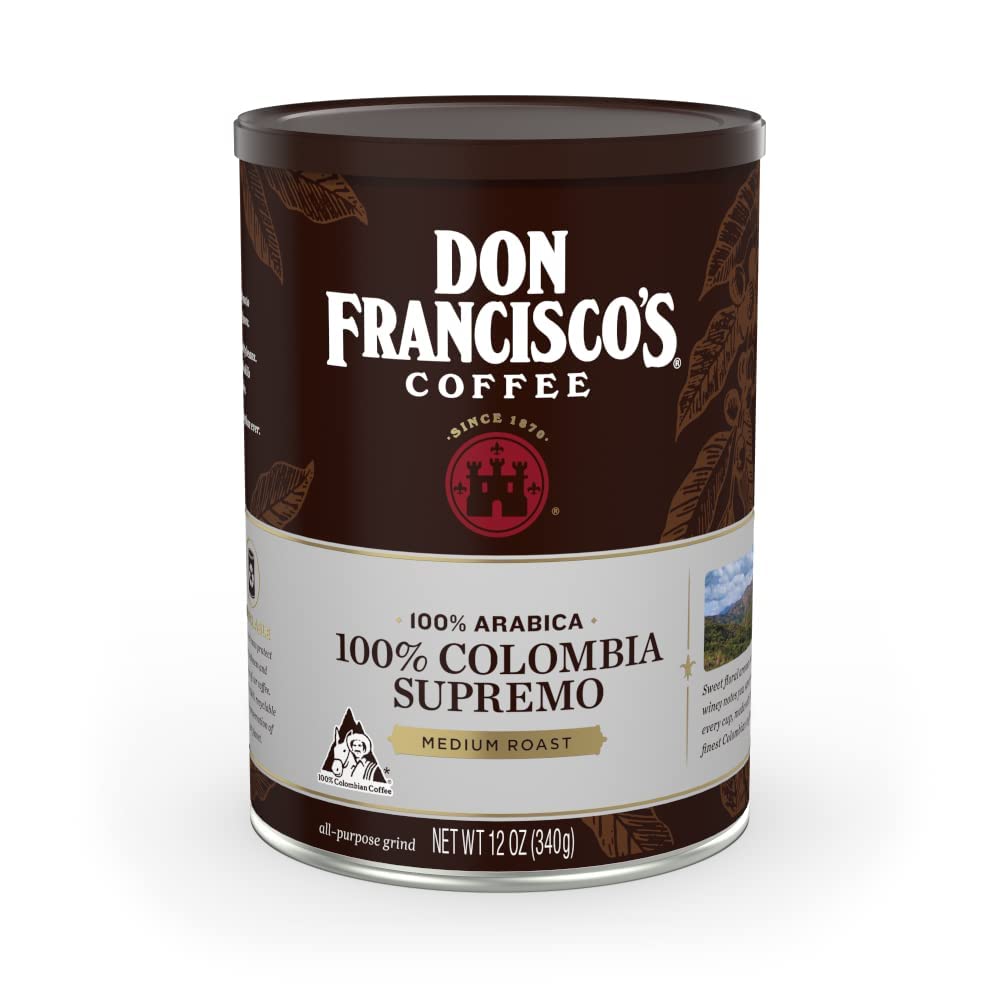 Don Francisco' Colombia Supremo Medium Roast Ground Coffee, 12 oz Can