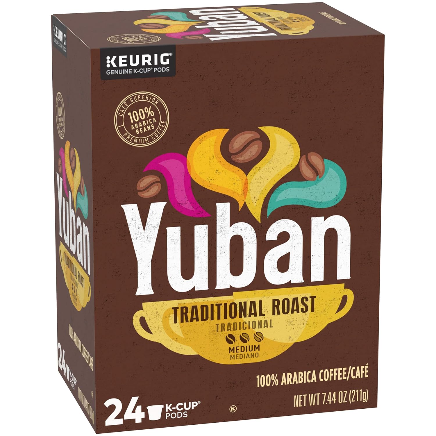 Yuban K Cups Traditional Medium Roast Coffee Pods, 24 count