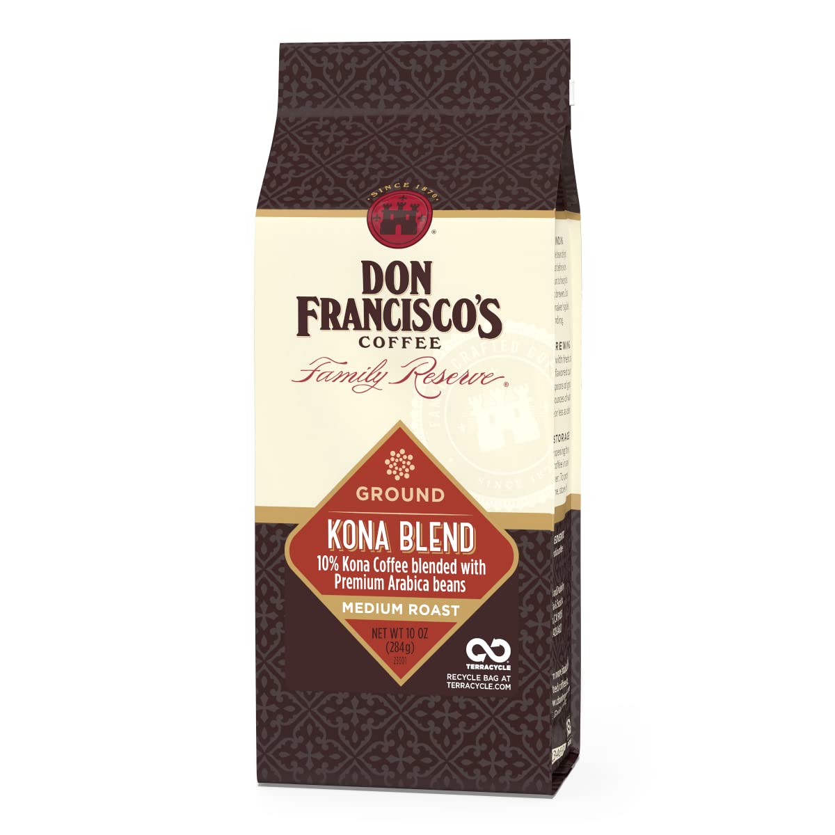 Don Francisco' Kona Blend Medium Roast Ground Coffee (10 oz Bag)