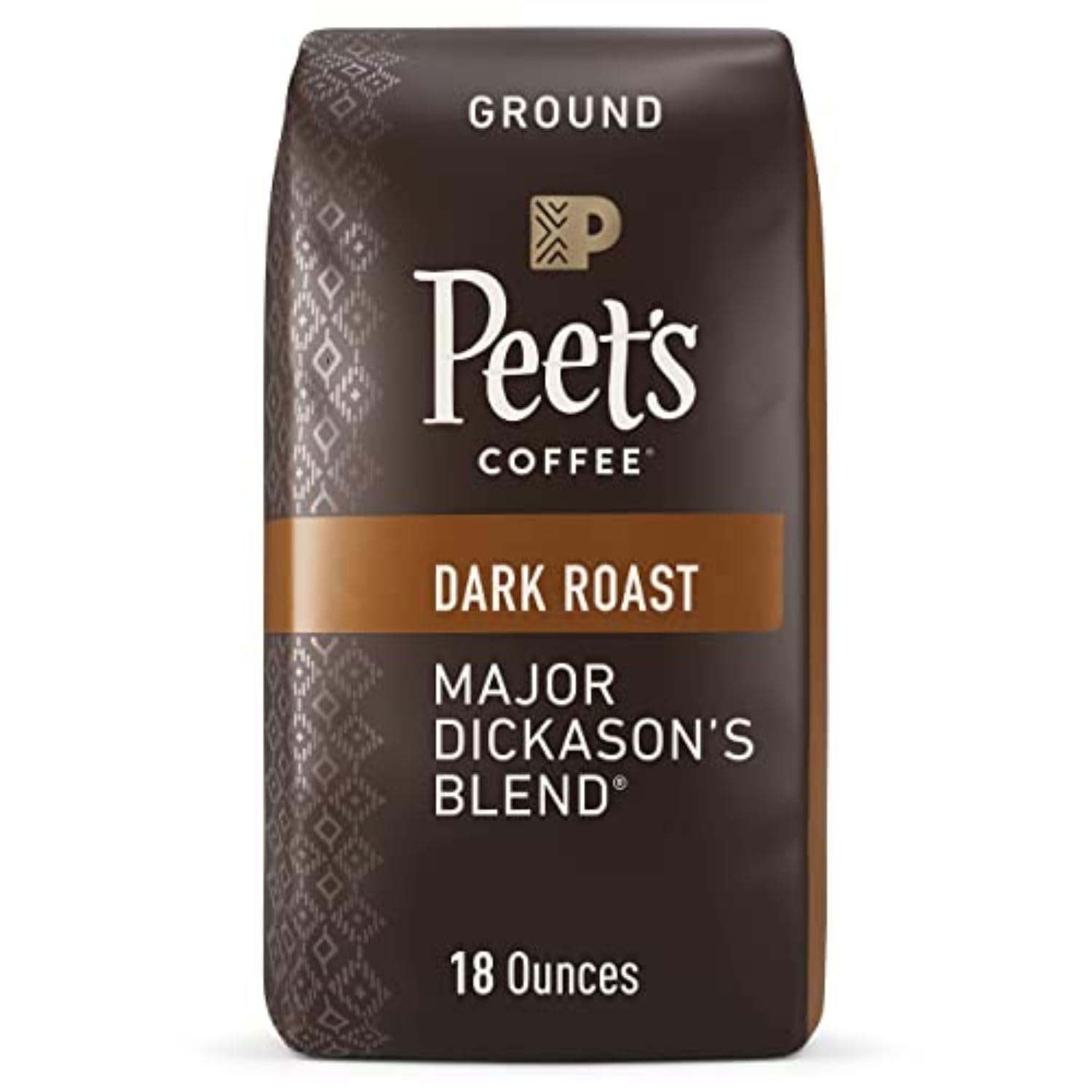 Peet' Coffee, Dark Roast Ground Coffee - Major Dickason' Blend 18 Ounce Bag