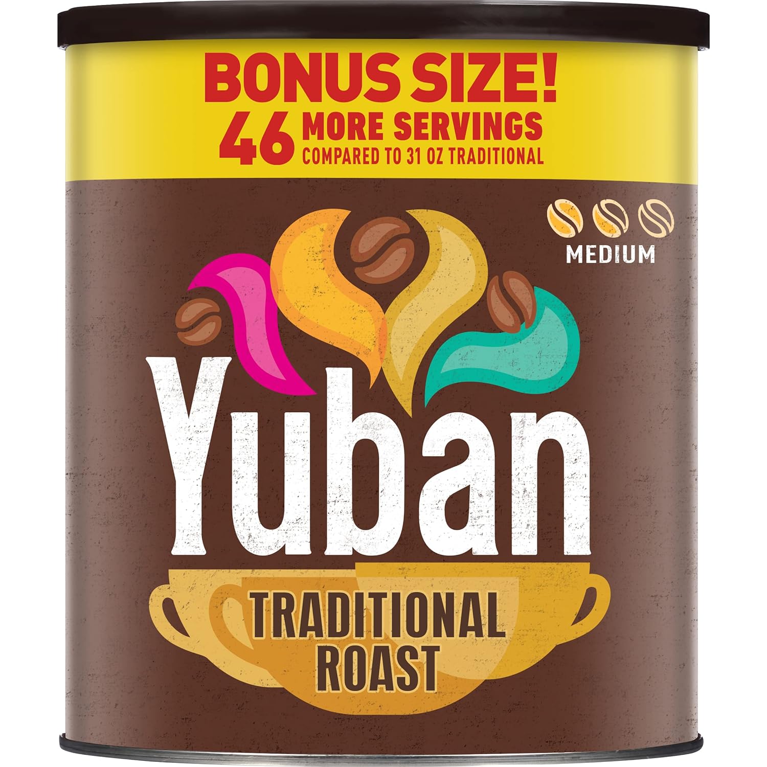 Yuban Traditional Roast Medium Roast Ground Coffee Bonus Size (37.2 oz Canister)