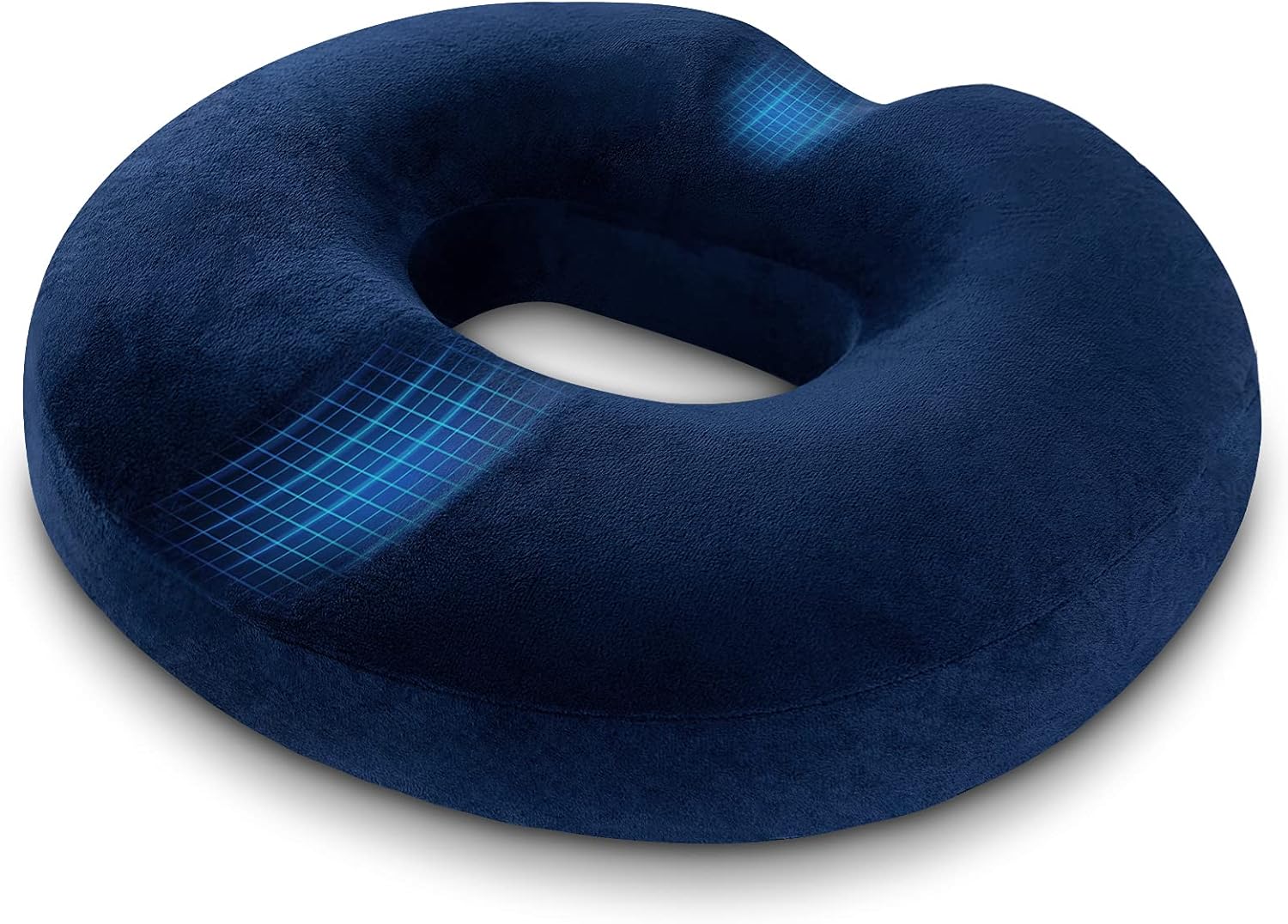 HOMCA Donut Pillow Hemorrhoid Seat Cushion for Office Chair, Premium Memory Foam Chair Cushion, Sciatica Pillow for Sitting Tailbone Pain Car Seat Cushions, Blue