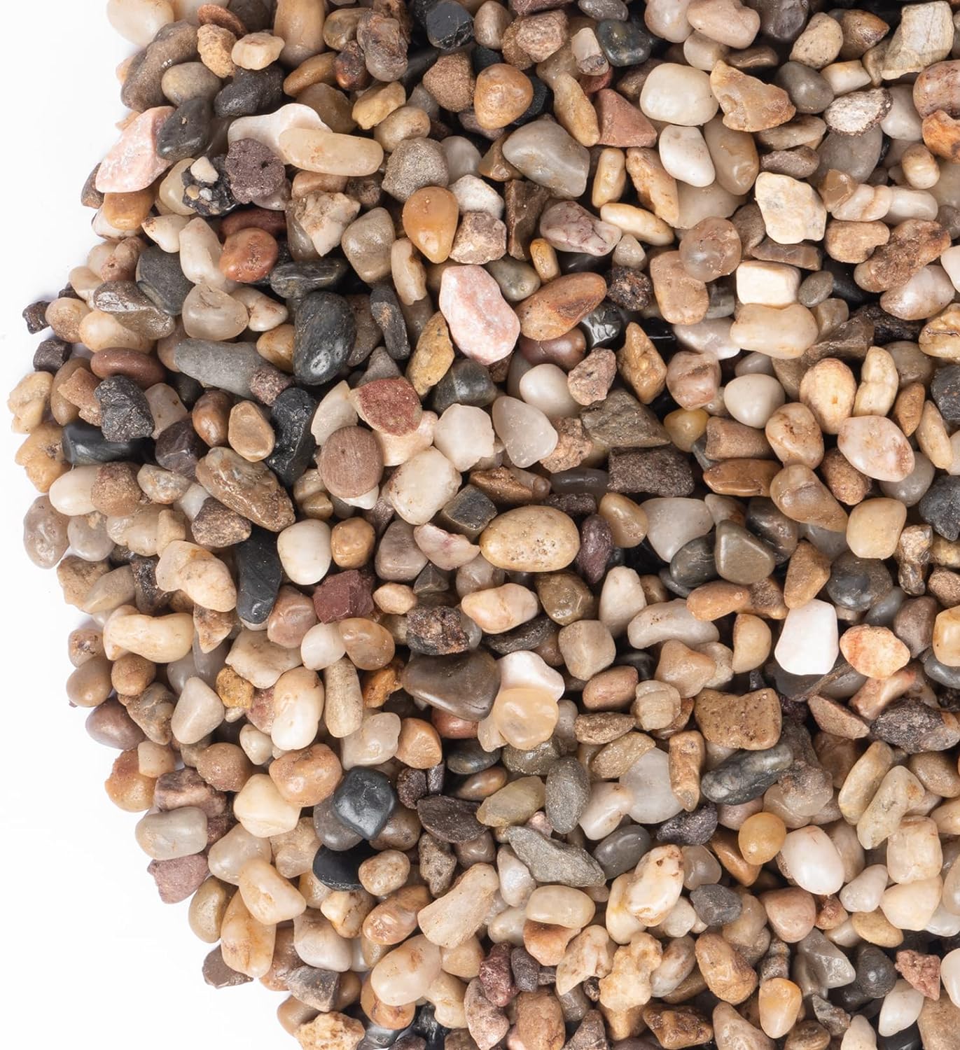 GASPRO Pea Gravel for Plants, 2.5lbs, 1/5 Inch Natural Decorative Pebbles for Fish Tank, Aquarium, Succulent, Terrarium, Cactus, Vase, Matte Texture, Mixed Color