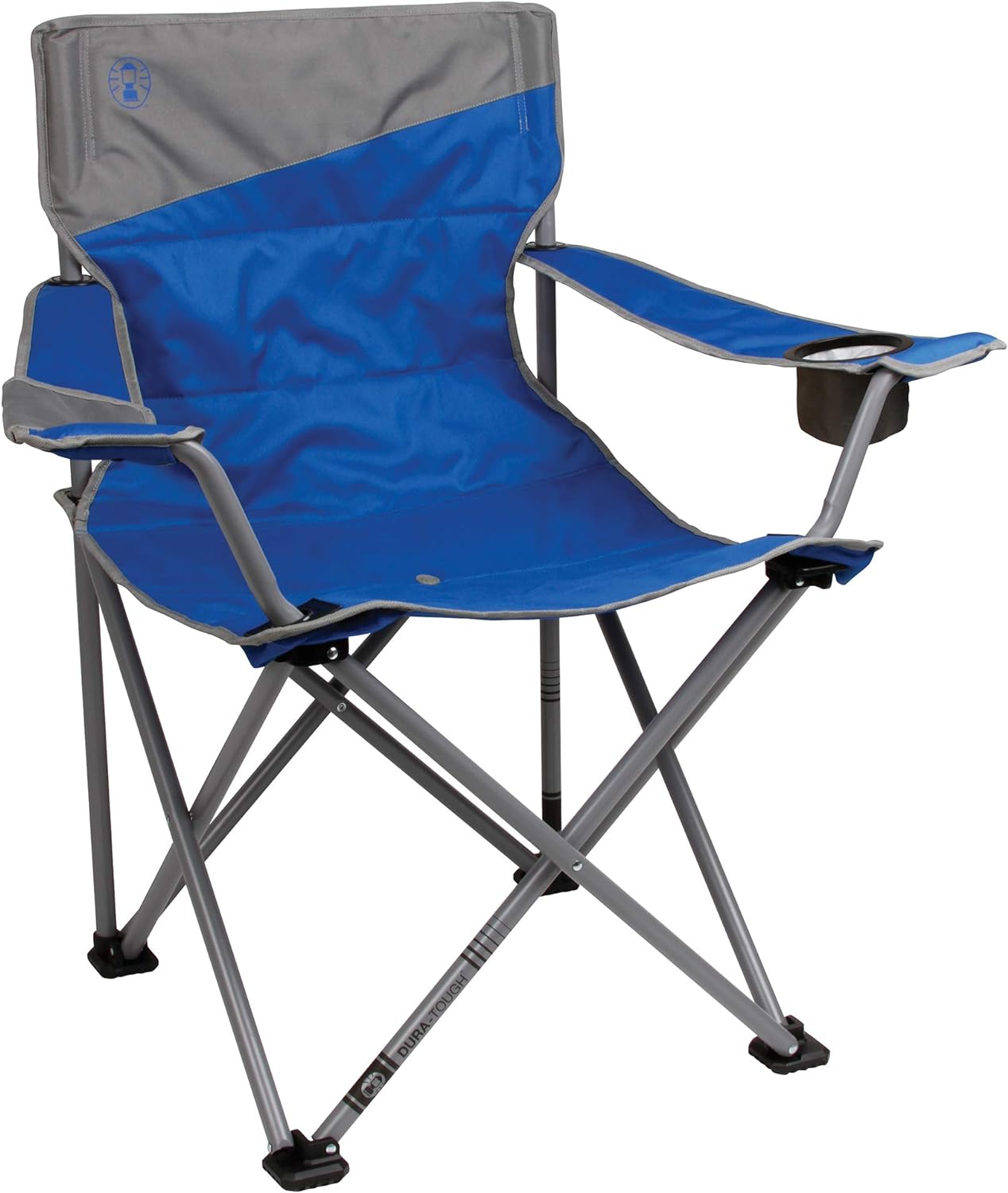 Coleman Big-N-Tall Quad Chair with Cup Holder & Side Pocket, Water-Resistant Oversized Camping Chair Supports up to 600lbs, Great for Tailgating, Camping & Outdoor Use, Carry Bag Included