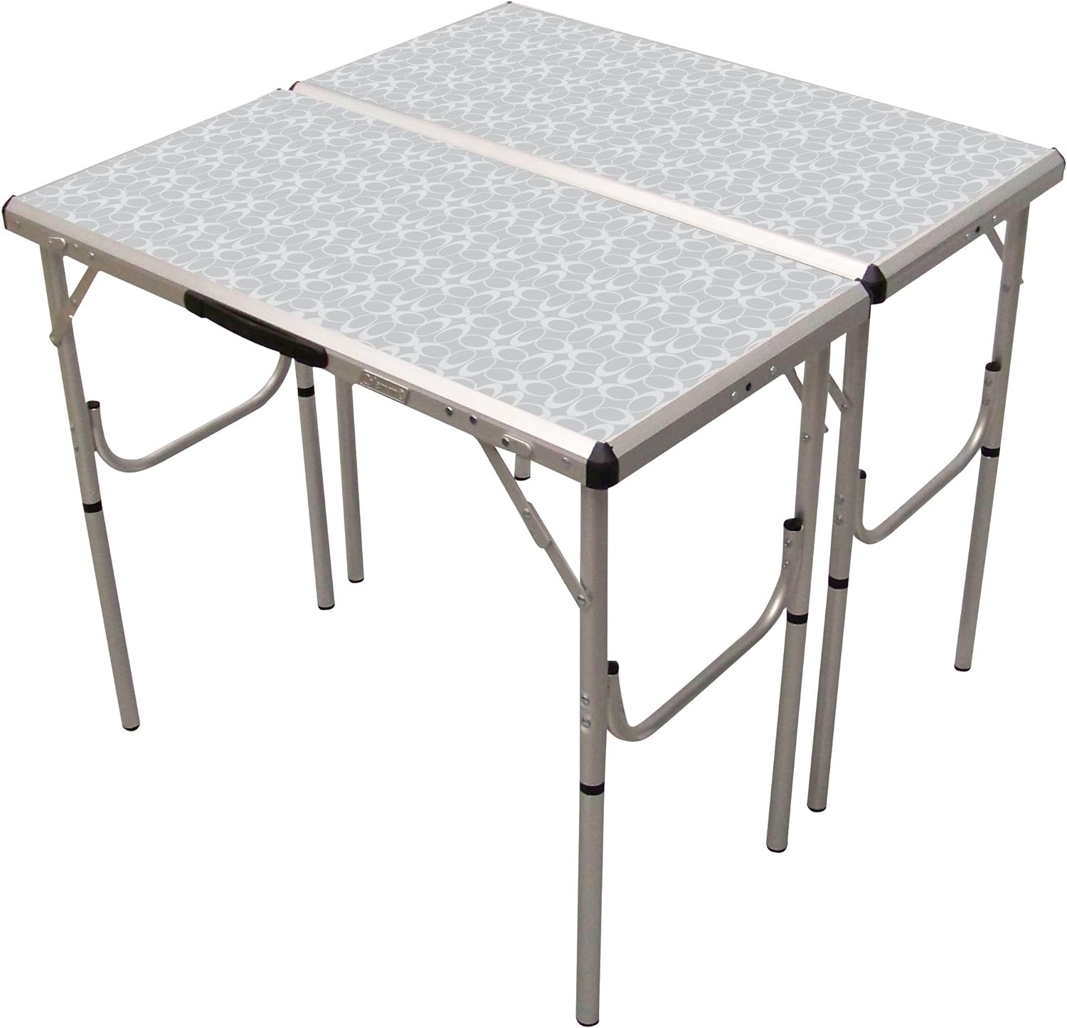 Coleman Pack-Away 4-in-1 Folding Table, Lightweight Outdoor Camping Table with 3 Adjustable Heights, Leveling Feet, & Securing Brackets; Great for Patio & Deck, Camping, Tailgating, & More