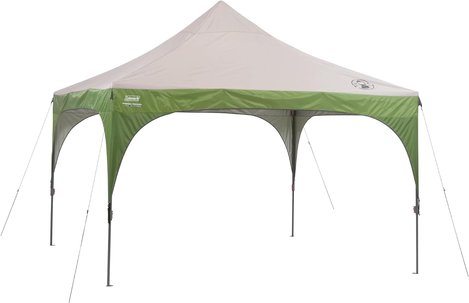 Coleman Canopy Sun Shelter with Instant Setup, Sun Shelter with Wheeled Carry Bag Sets Up in About 3 Mins, 7x5ft, 10x10ft, or 12x12ft Canopy for Sporting Events, Tailgating, Camping, & More