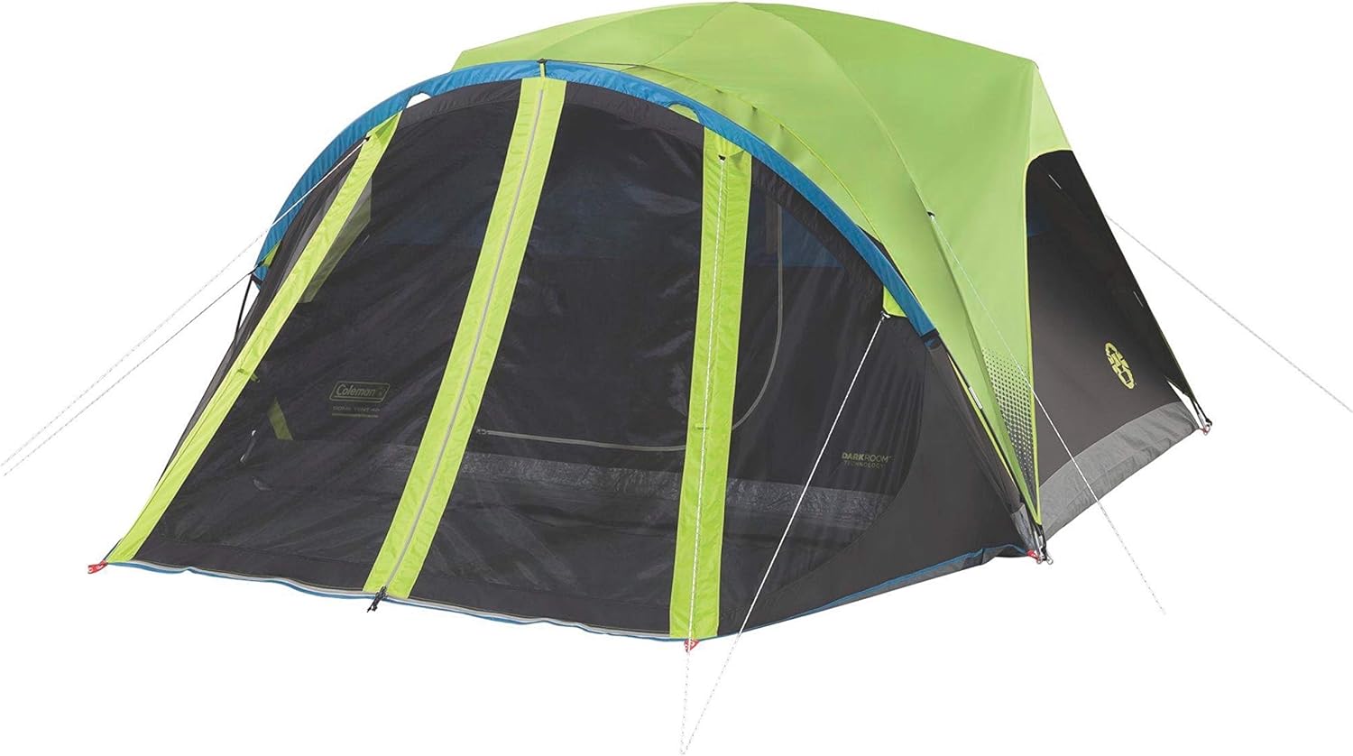 Coleman Carlsbad Dark Room Camping Tent with Screened Porch, 4/6 Person Tent Blocks 90% of Sunlight and Keeps Inside Cool, Weatherproof Tent with Easy Setup and Screened-In Porch