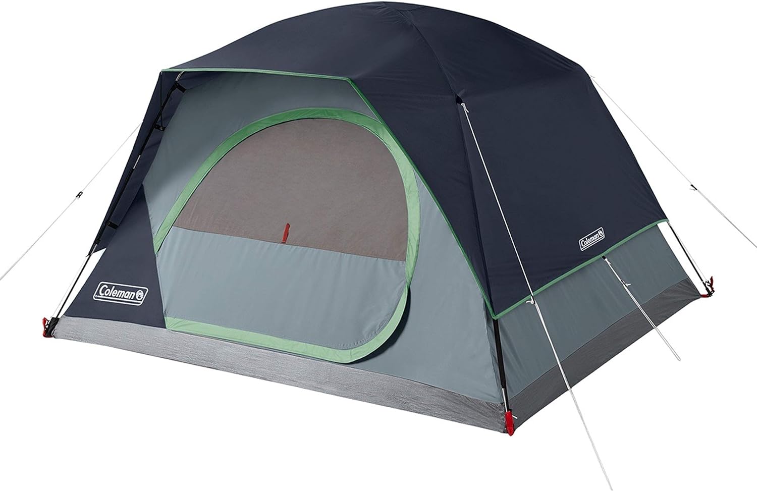 Coleman Skydome Camping Tent, 2/4/6/8 Person Family Dome Tent with 5 Minute Setup, Strong Frame can Withstand 35MPH Winds, Roomy Interior with Extra Storage Included