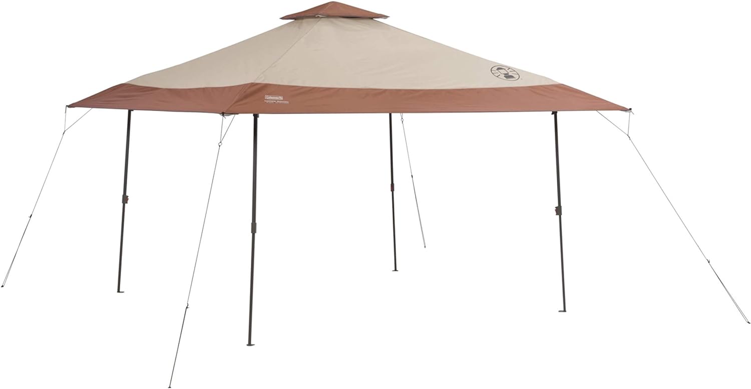 Coleman Back Home Pop-Up Canopy Tent, 13x13ft Portable Shade Shelter Sets Up in 3 Minutes with UPF 50  Sun Protection, Great for Campsite, Park, Backyard, Tailgates, Beach, Festivals, & More