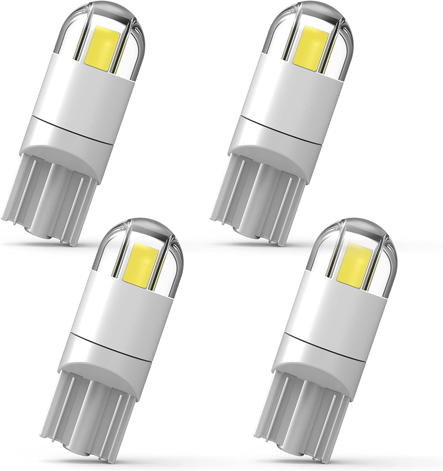 WEIMELTOY 194 LED Car Bulb, 1.5W, 12V, White, T10 Wedge Type, 360 Degree Lighting Angle, 2SMD 3030 Chipset, 2pcs High Brightness 3030 Chips, No UV or IR Radiation