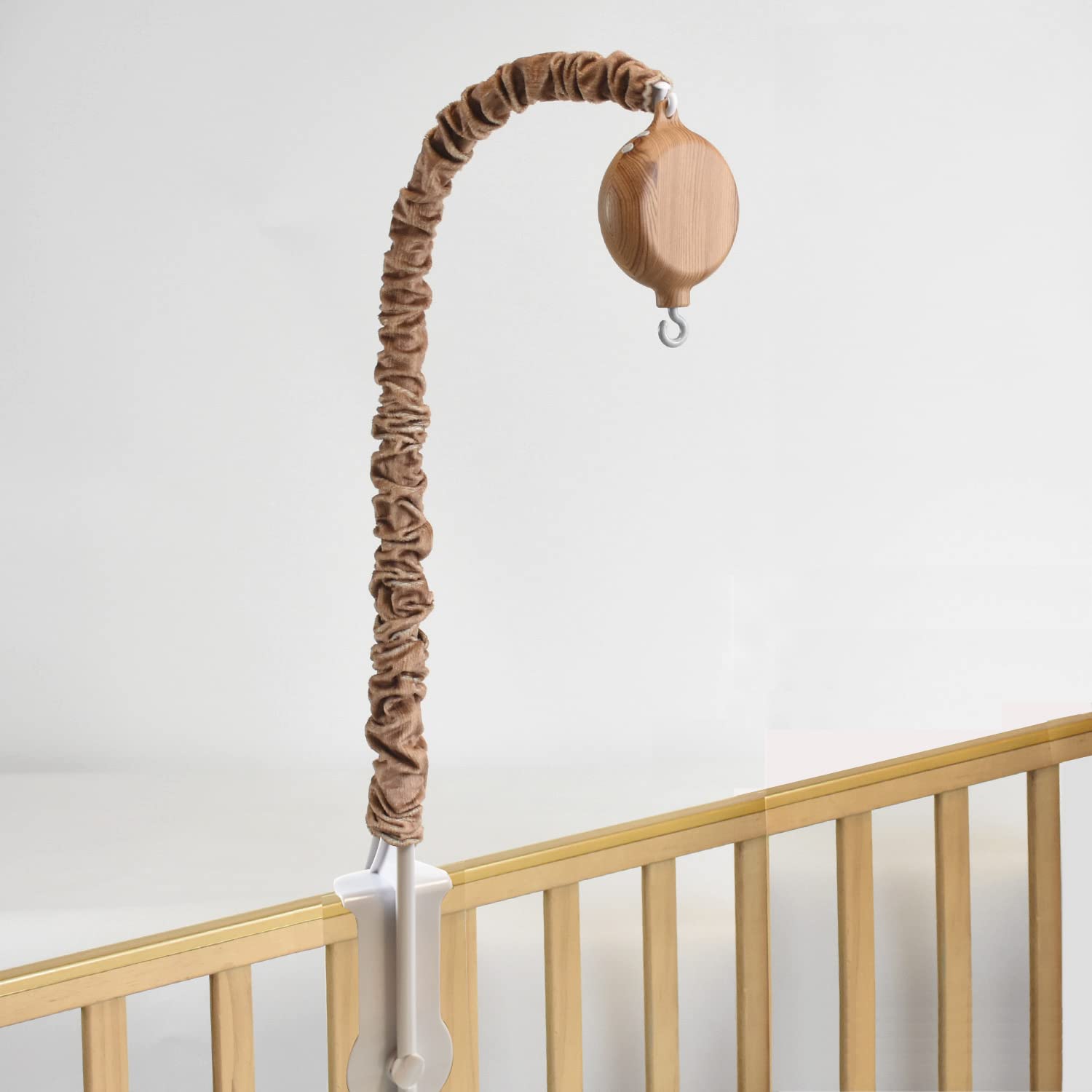 HLEEDUO Baby Mobile arm with Music Box Motor Crib Mobile arm with mobiles Motor Spinner.28 Inch Wooden Crib Mobile arm for Crib Nursery Mobile arm. Nursery Mobile Attachment,Mobile arm for Crib