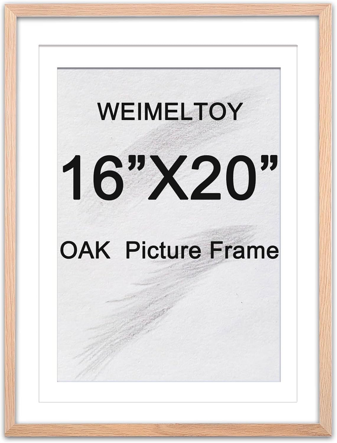 WEIMELTOY 16 X 20 Picture Frame Solid Wood, Poster Frame Oak Wood, Wedding Photo Frame, Oil Painting Frame, Hanging Wall Art Gallery Frame, Certificate Document Diploma Frame, Christmas Gift, 1PCS