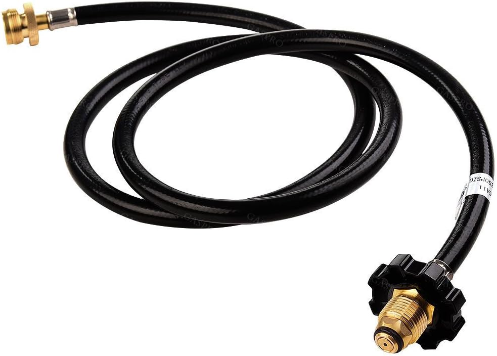 GASPRO 5FT Propane Hose Adapter with POL Connection, Fit for Coleman Roadtrip Grill, Buddy Heater and More, Converts 1LB Appliances to 5-100lb Tank