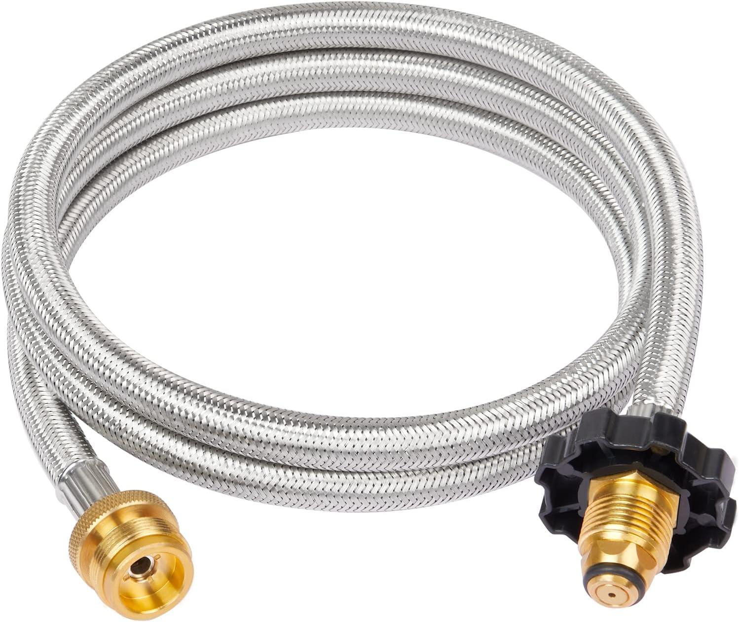 GASPRO 5FT Propane Hose Adapter 1lb to 20lb, Compatible with Mr. Heater Buddy Heater, Coleman Camping Stove, Blackstone Griddle, and More, Connects to 5-100lb Tank