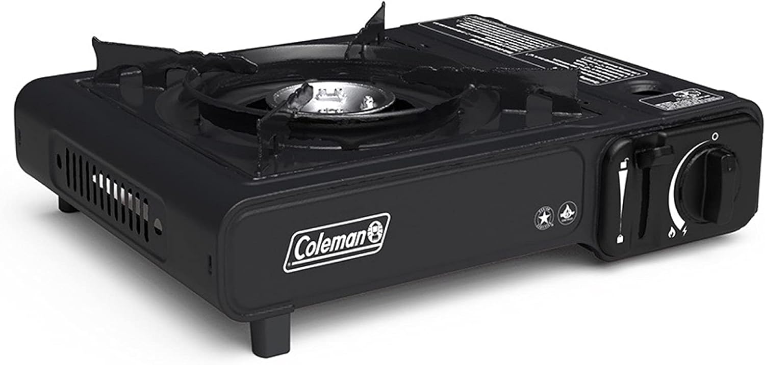Coleman Classic 1-Burner Butane Stove, Portable Camping Stove with Carry Case & Push-Button Starter, Includes Precise Temperature Control & 7,650 BTUs of Power for Camping, Tailgating, & More