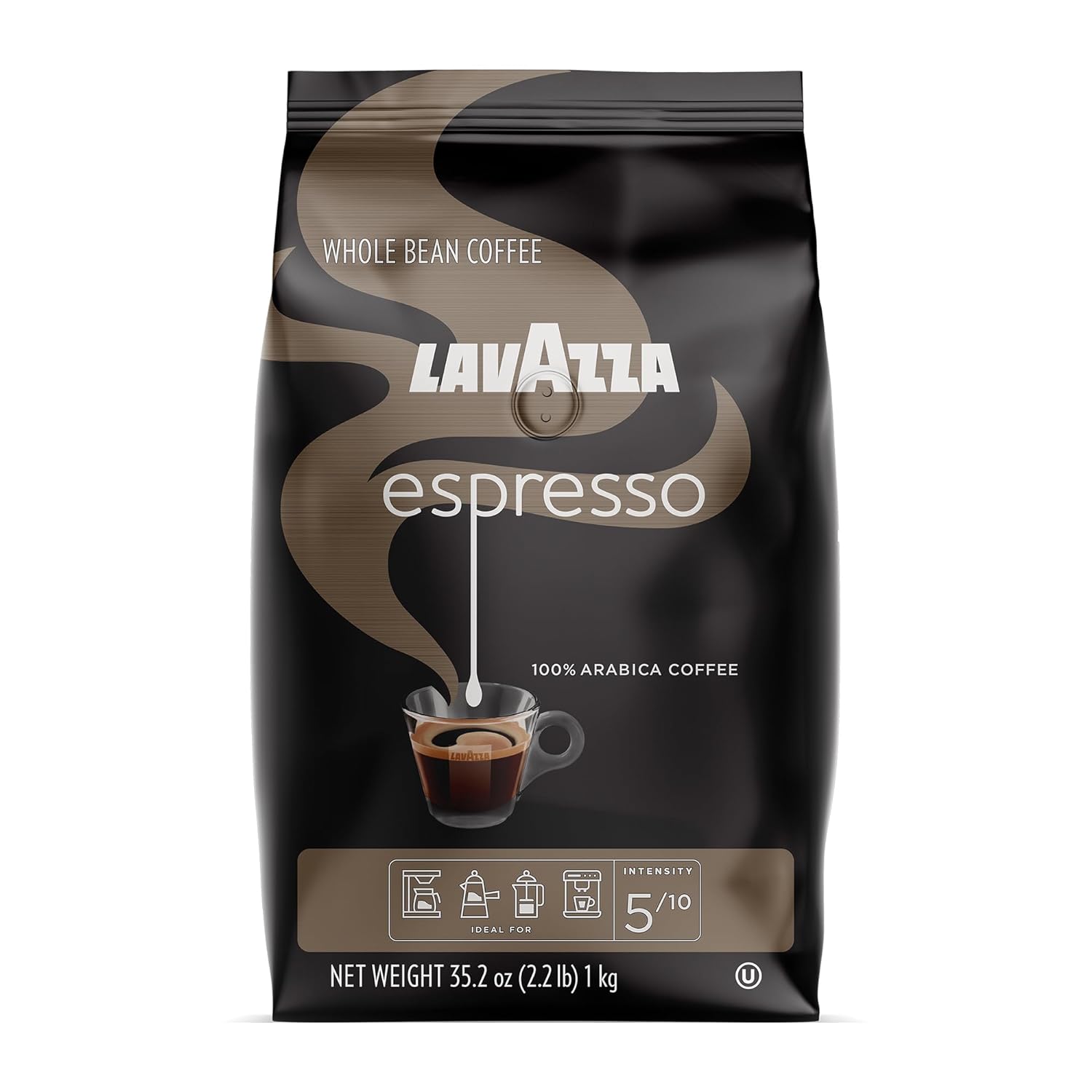 Lavazza Espresso Whole Bean Coffee Blend, Medium Roast, 2.2 Pound Bag (Packaging May Vary) Premium Quality, Non GMO, 100% Arabica, Rich bodied