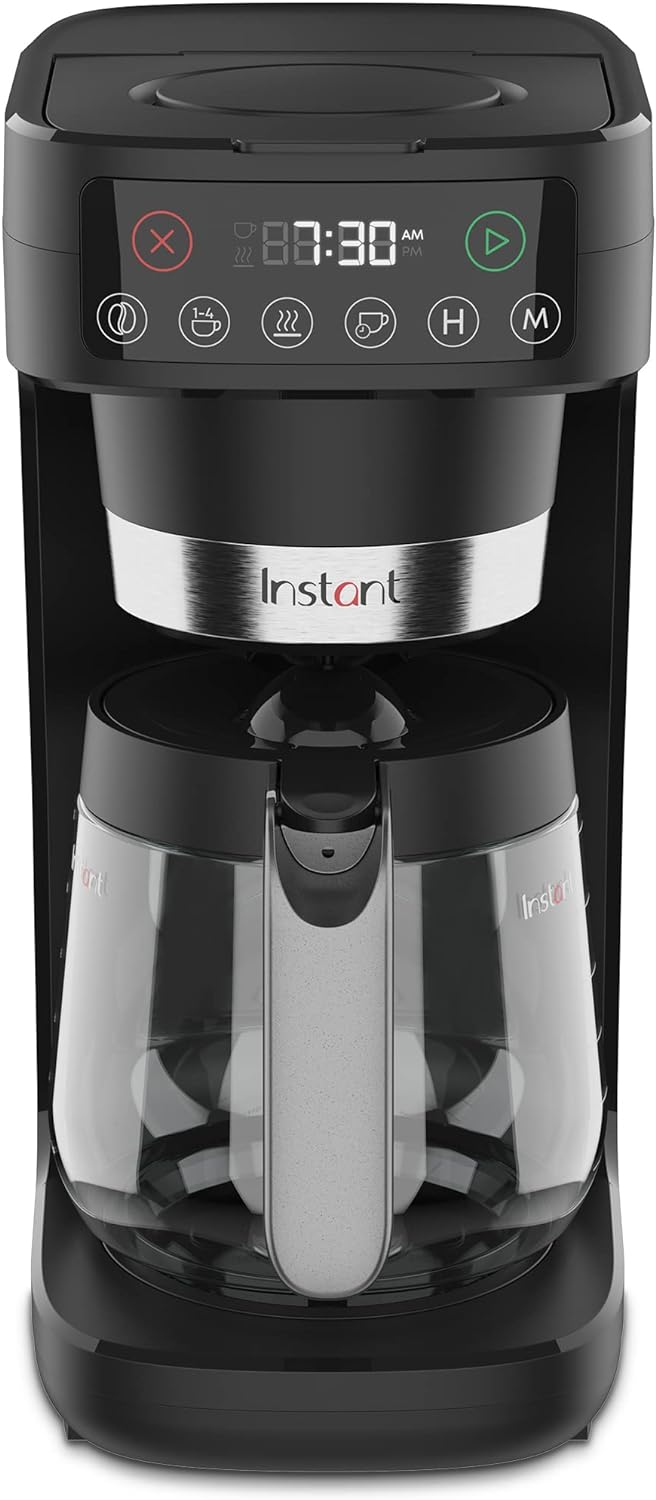 Instant Infusion Brew Plus 12 Cup Drip Coffee Maker, From The Makers of Instant Pot, with Adjustable Brew Strength, Removable Water Reservoir, and Warming Plate with 3 Temperature Settings, Black