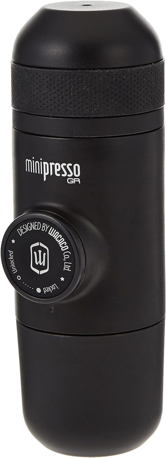 WACACO Minipresso GR, Portable Espresso Machine, Compatible Ground Coffee, Hand Coffee Make, Travel Gadgets, Manually Operated, Perfect for Camping